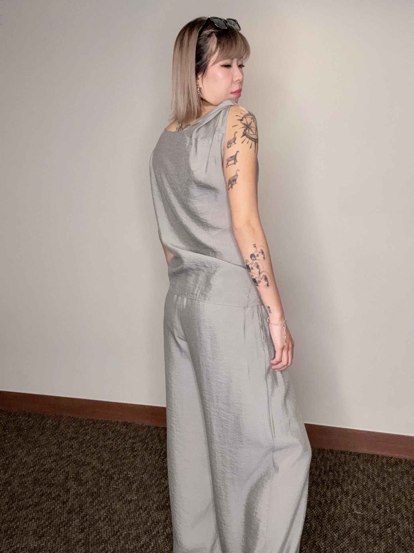 Full elastic loose pants #00538
