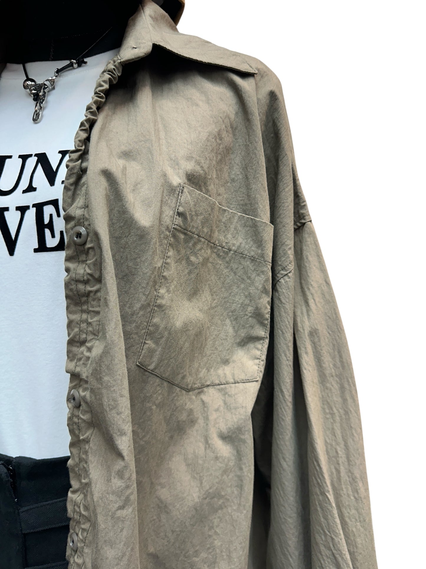 Rope front long shirt