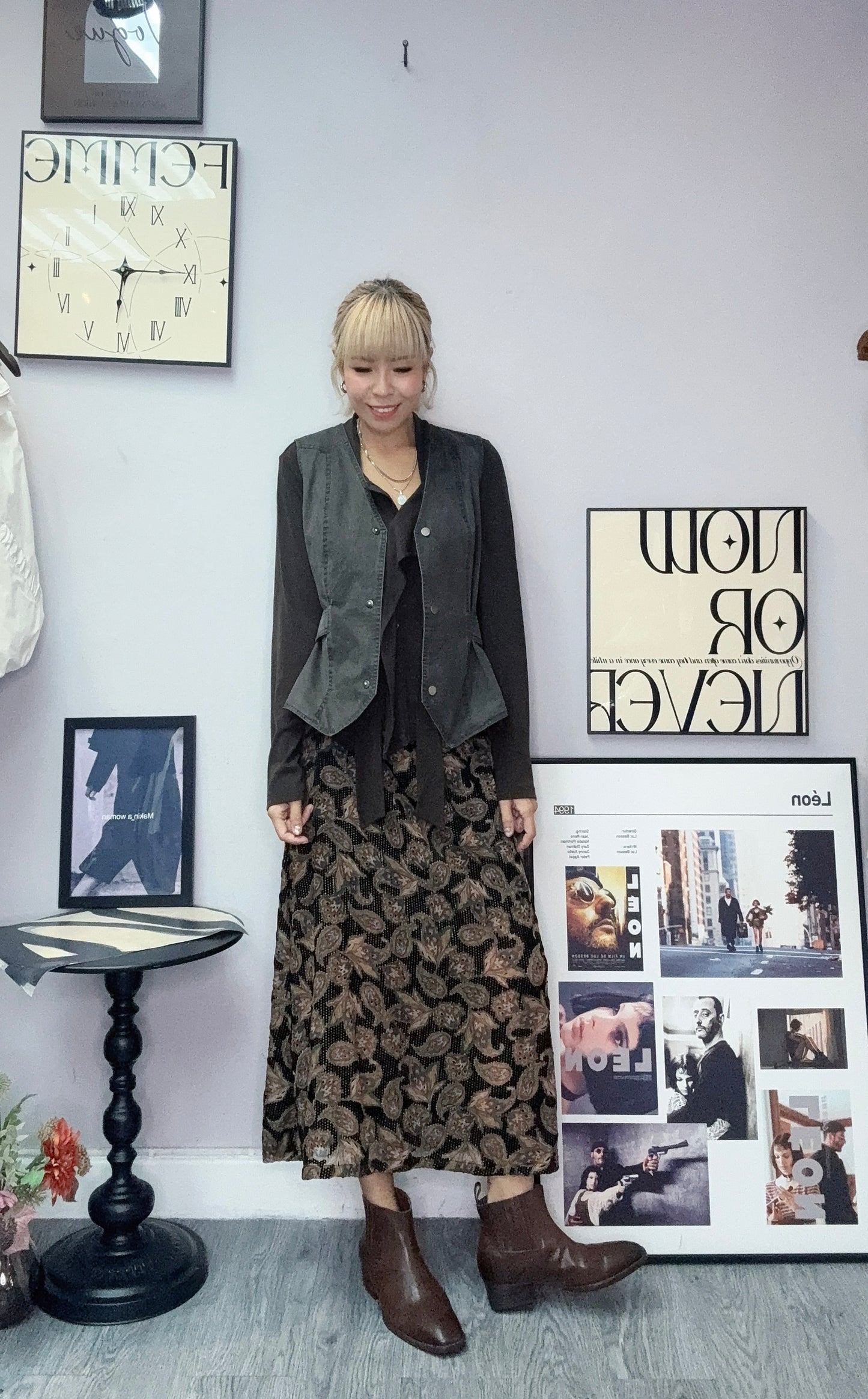 Side belt  vest jacket