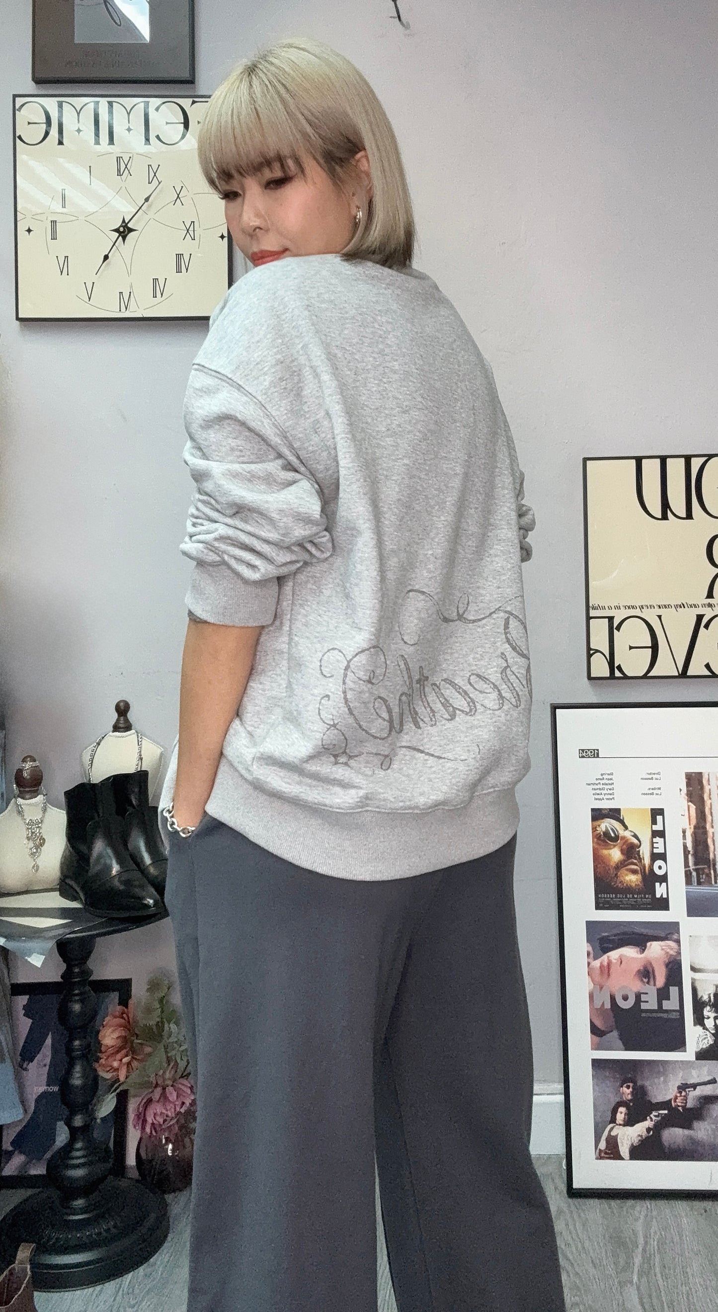 Stand collar cotton zip jacket