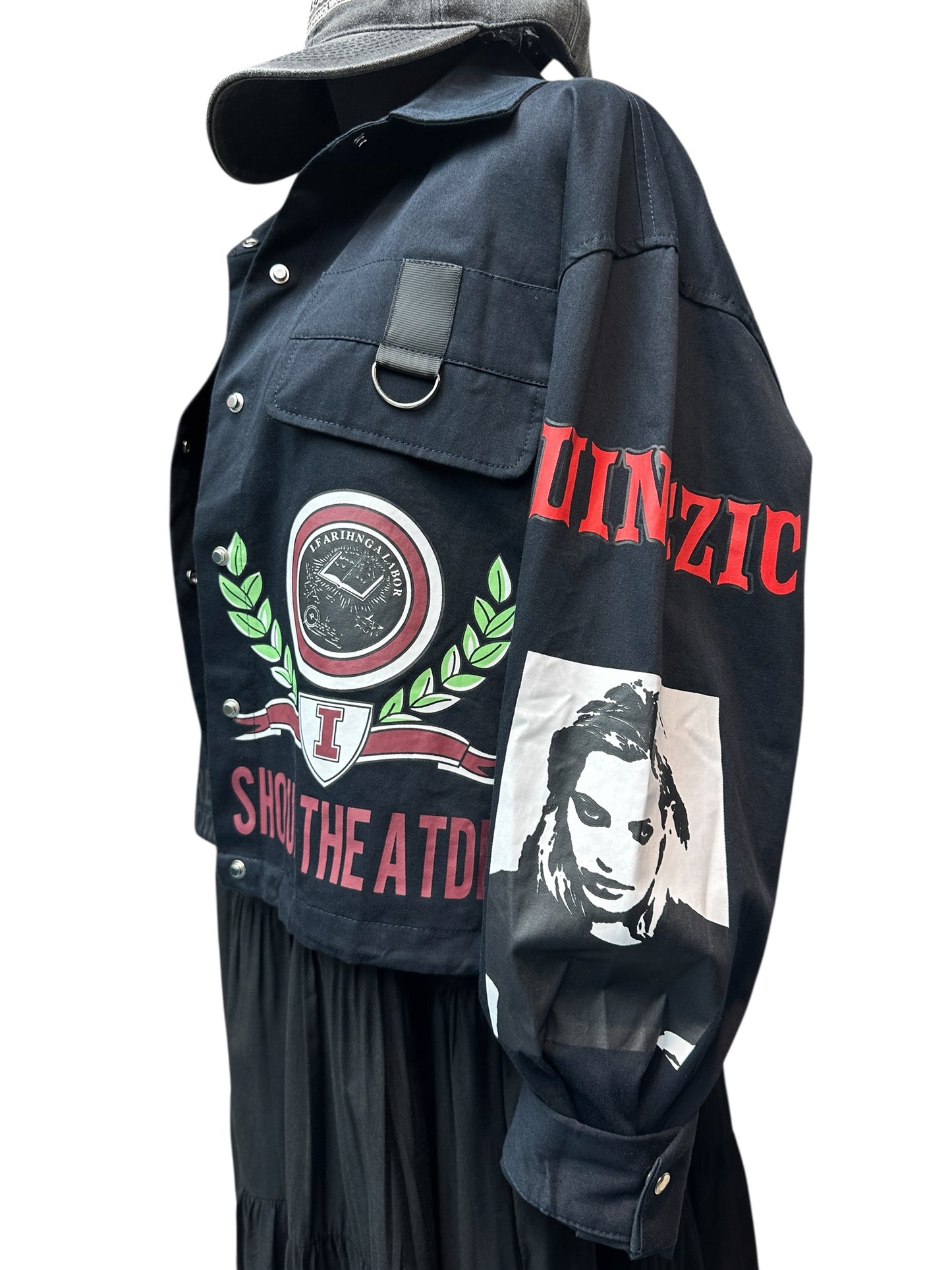 Printed shirt jacket