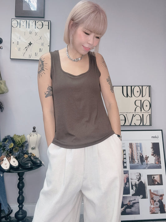 Square neck tank top