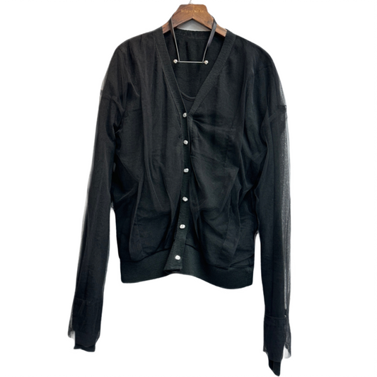 Organza knit cardigan