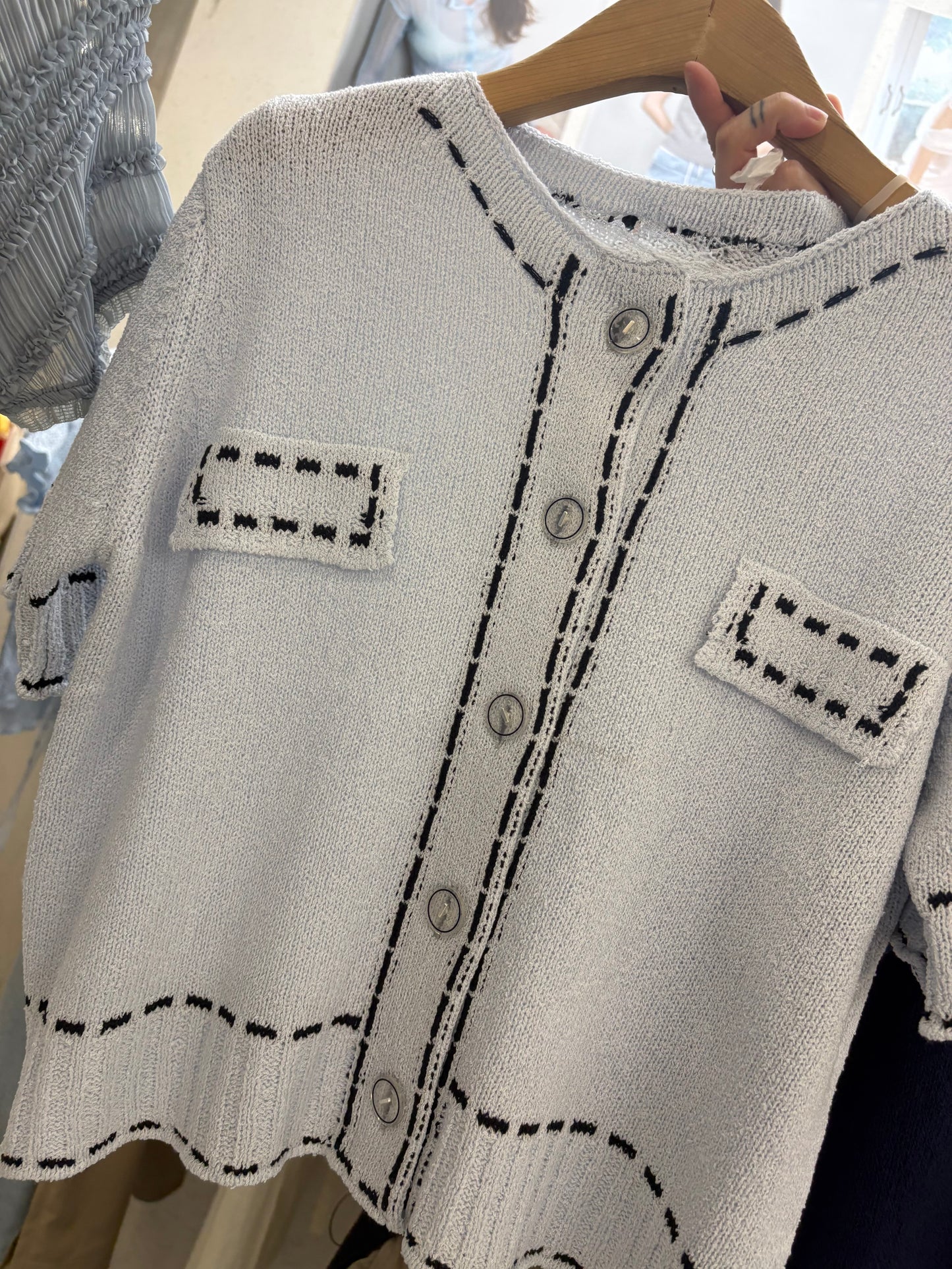Weaving line knitted outer #00816