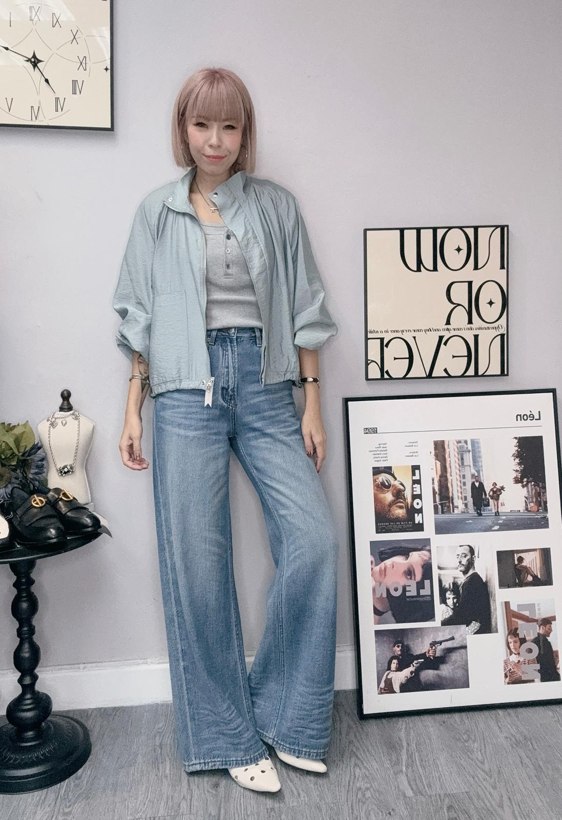 (-20% Off)Puff Sleeves Zip Jacket