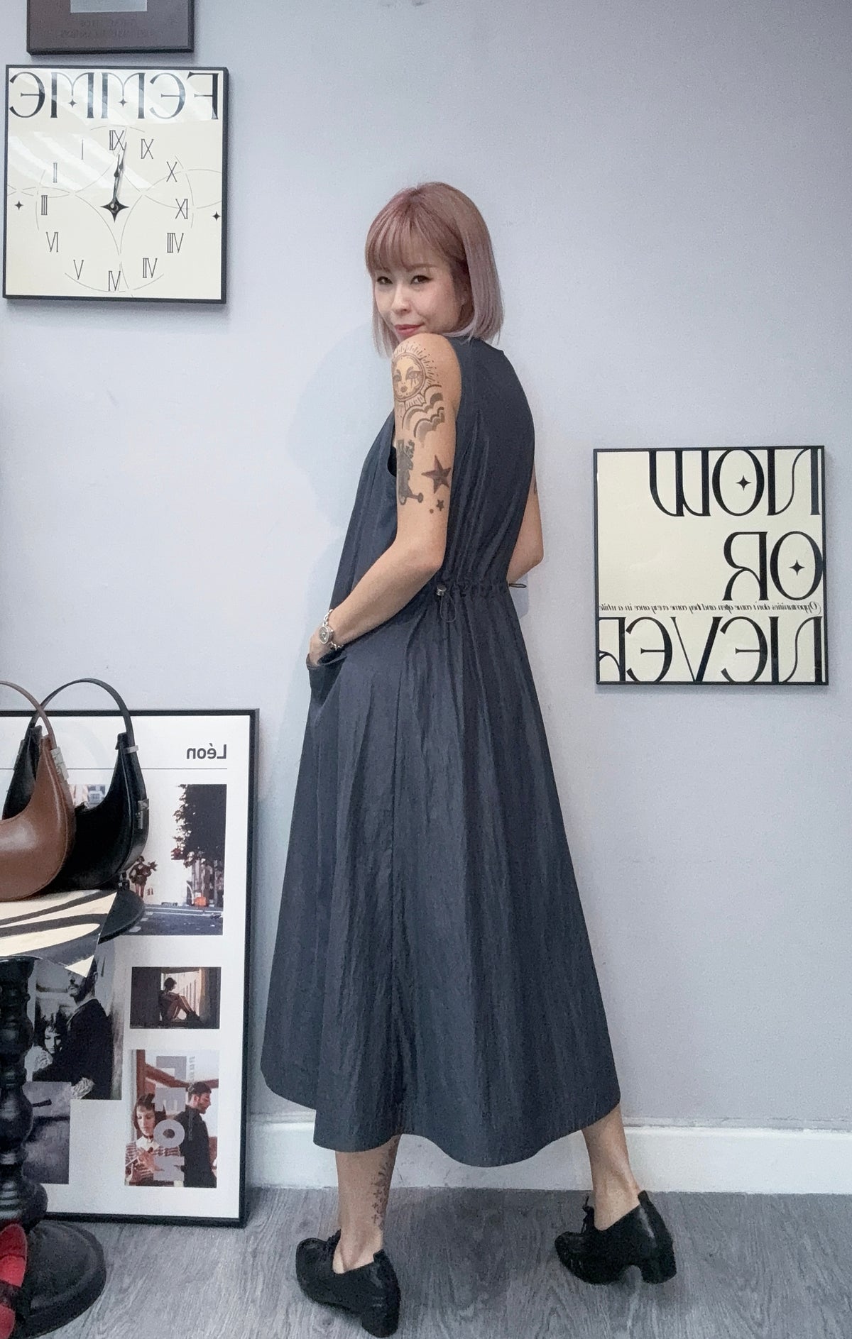 *Special*Back drawstring one piece #00817