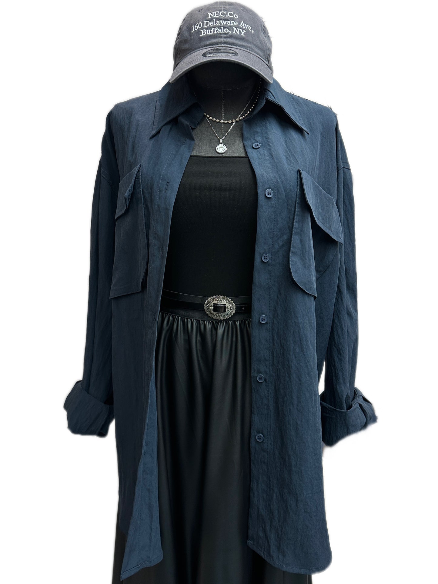 (-30% off)Big pocket plain shirt