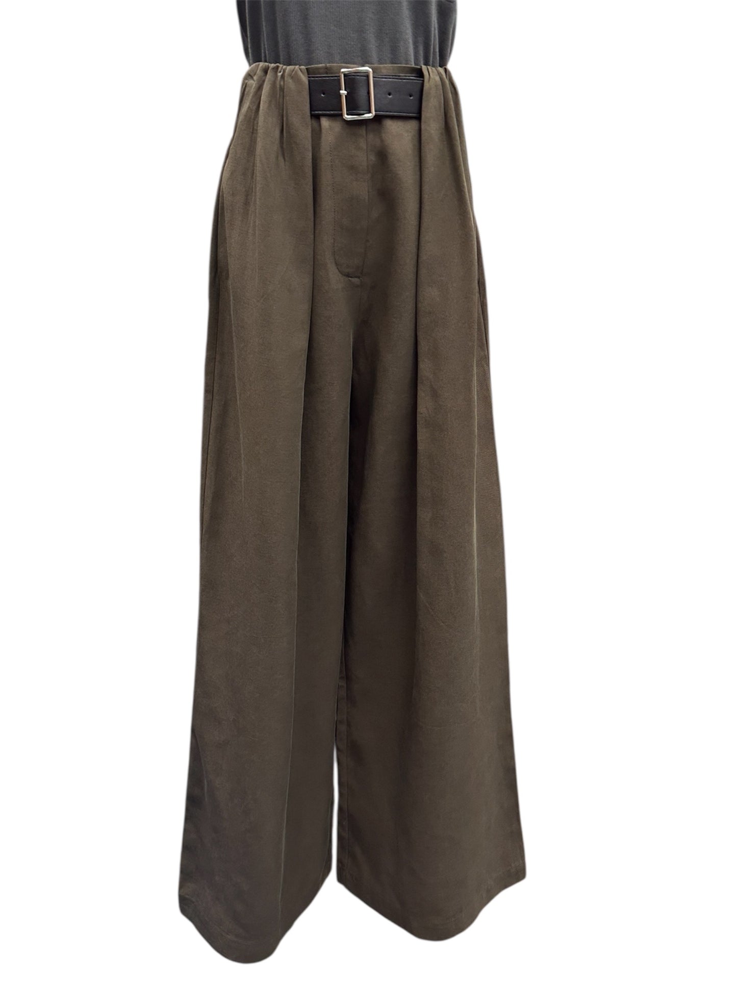 High waist Belt pants