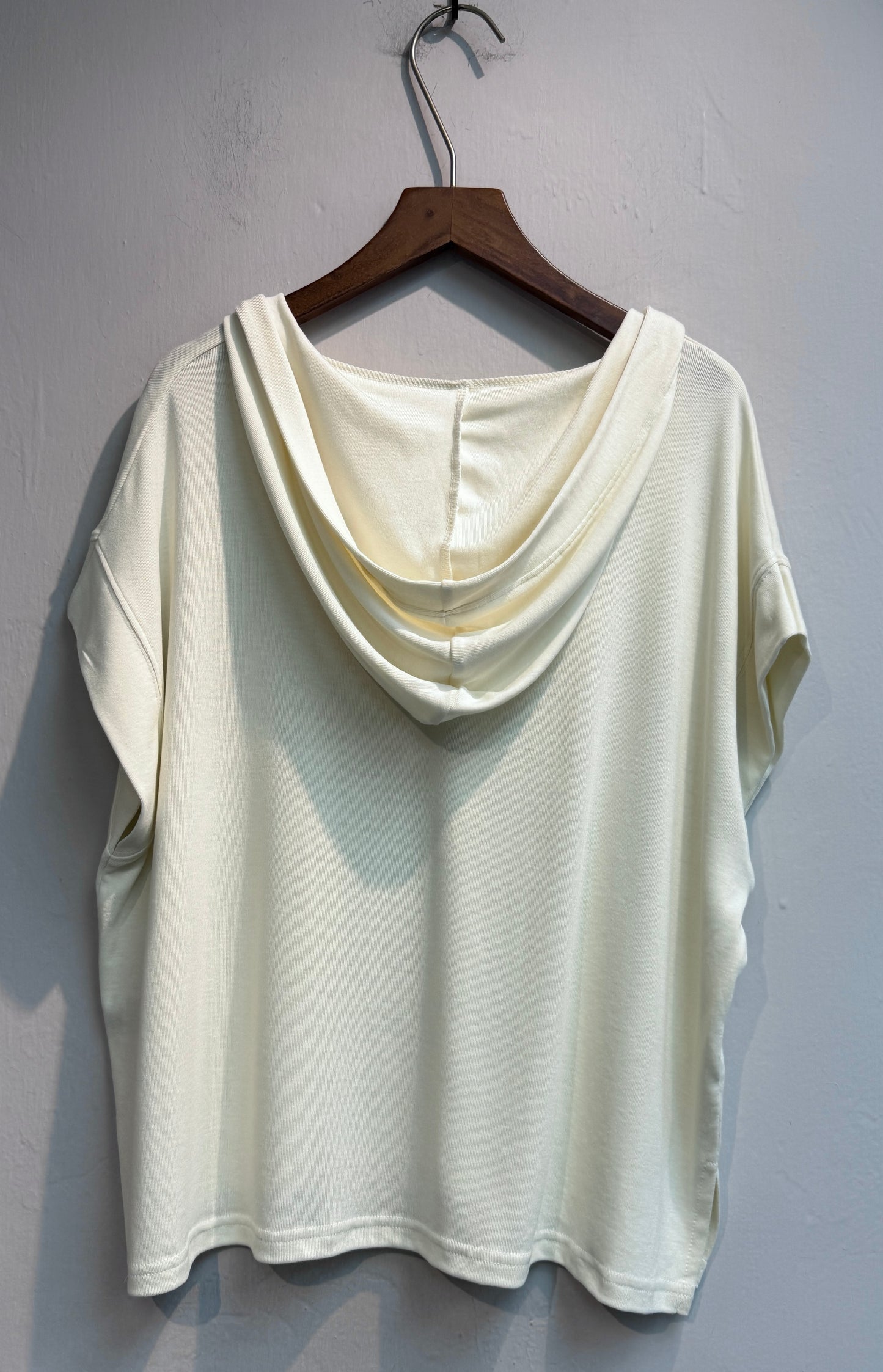 (-30%off)With hat softy cap sleeves tee #00732