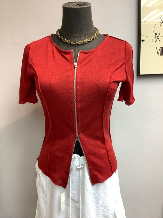 (-20% off) cotton zip top