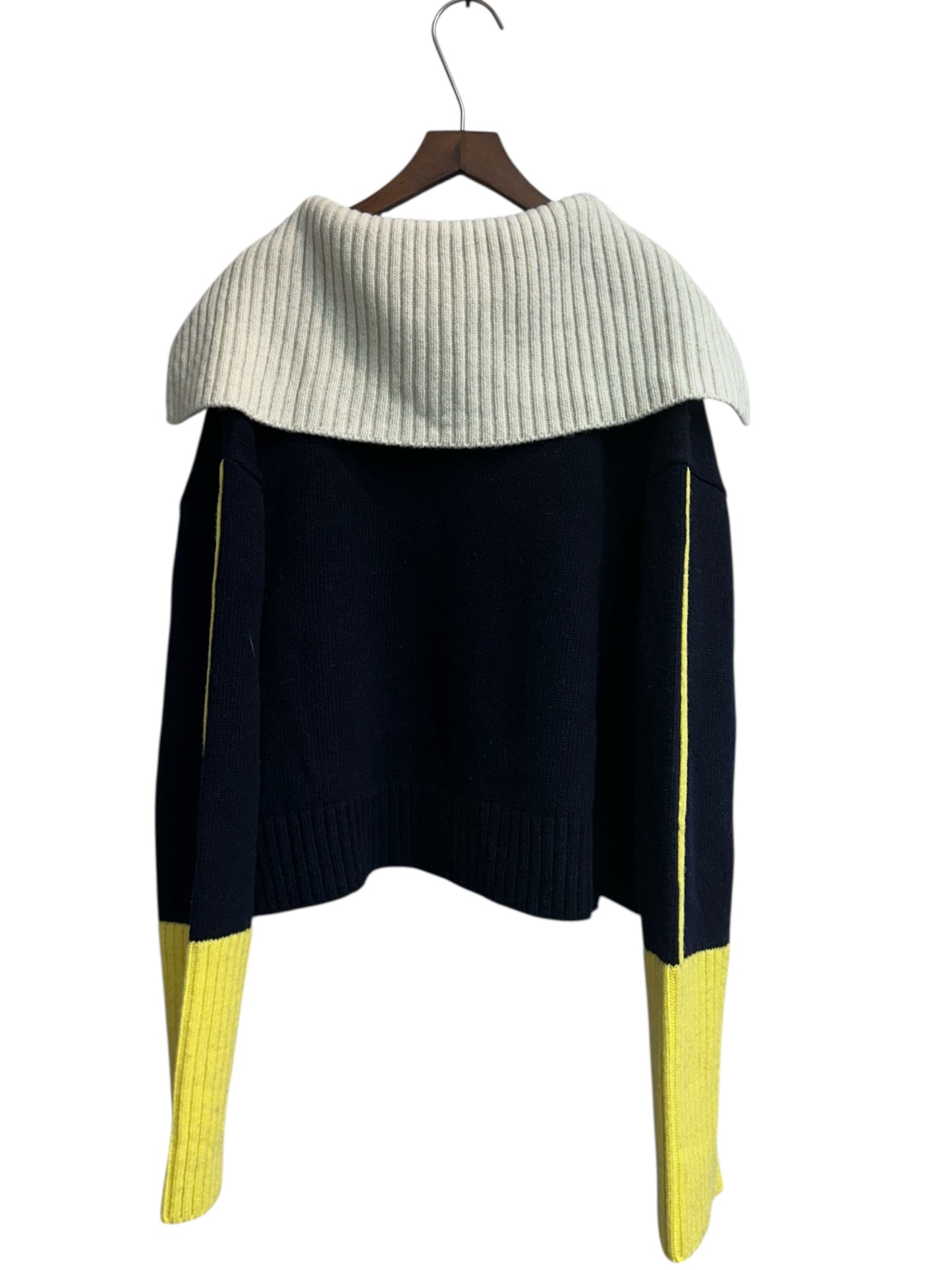 V neck oversize wool top