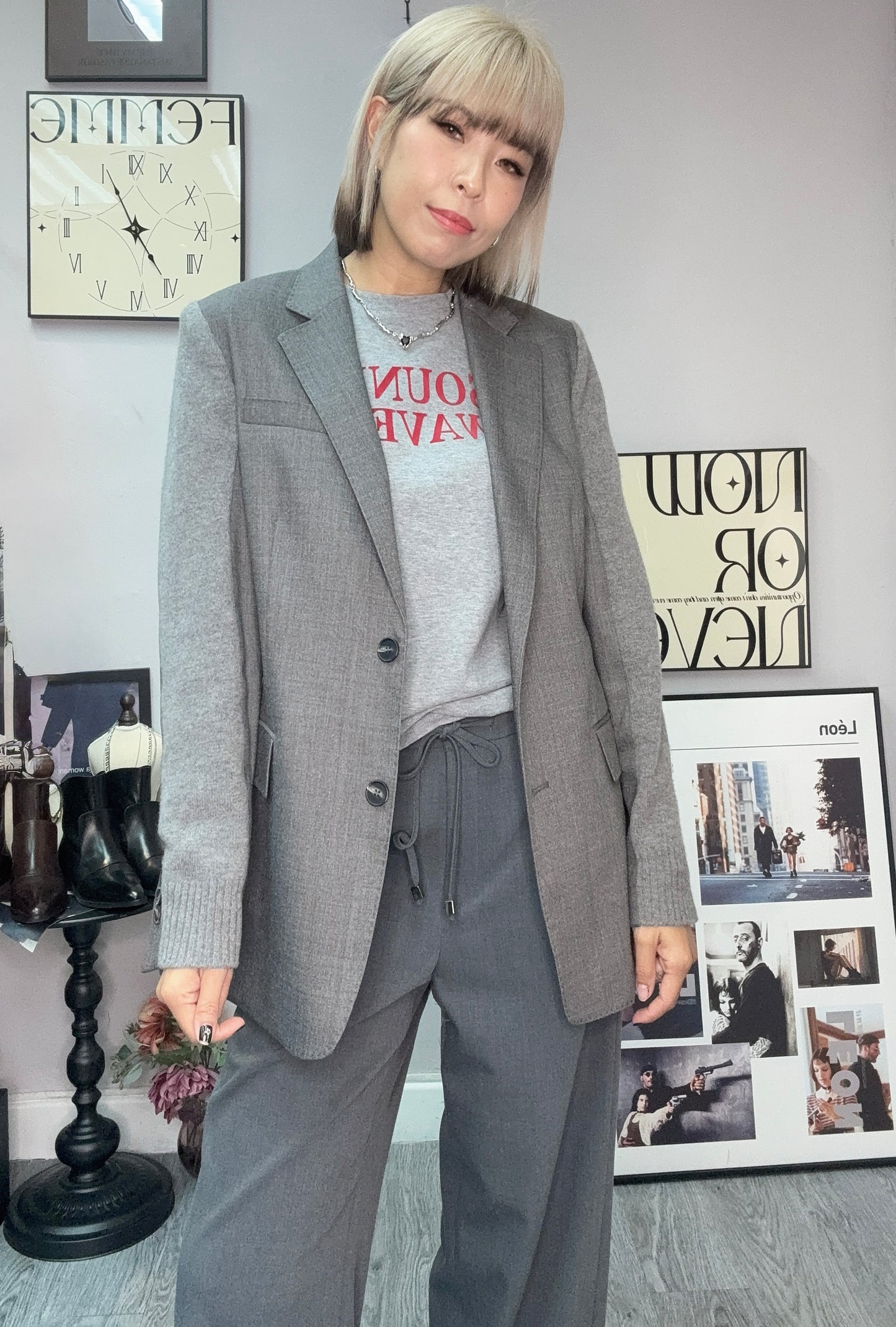 Fine wool fit size blazer