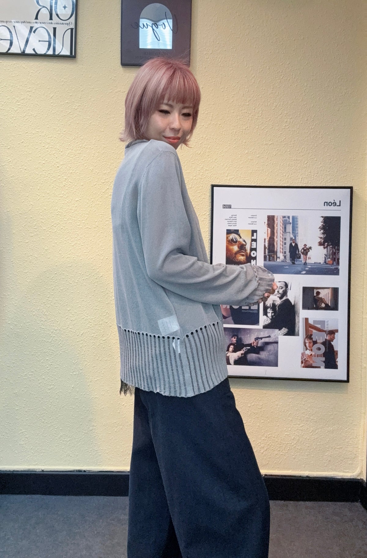 Lantern feet knitted top #00857