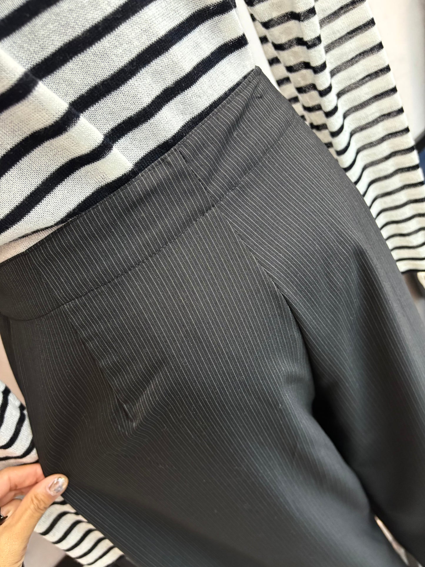 Side Tie striped Trousers