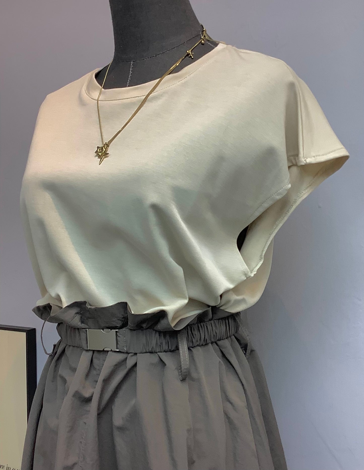 (-20% Off) 2-Tone X Belt dress
