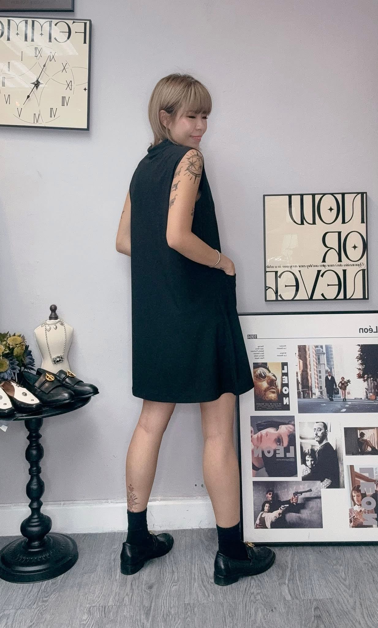 (-30% off)Gold bottom chiffon vest one piece