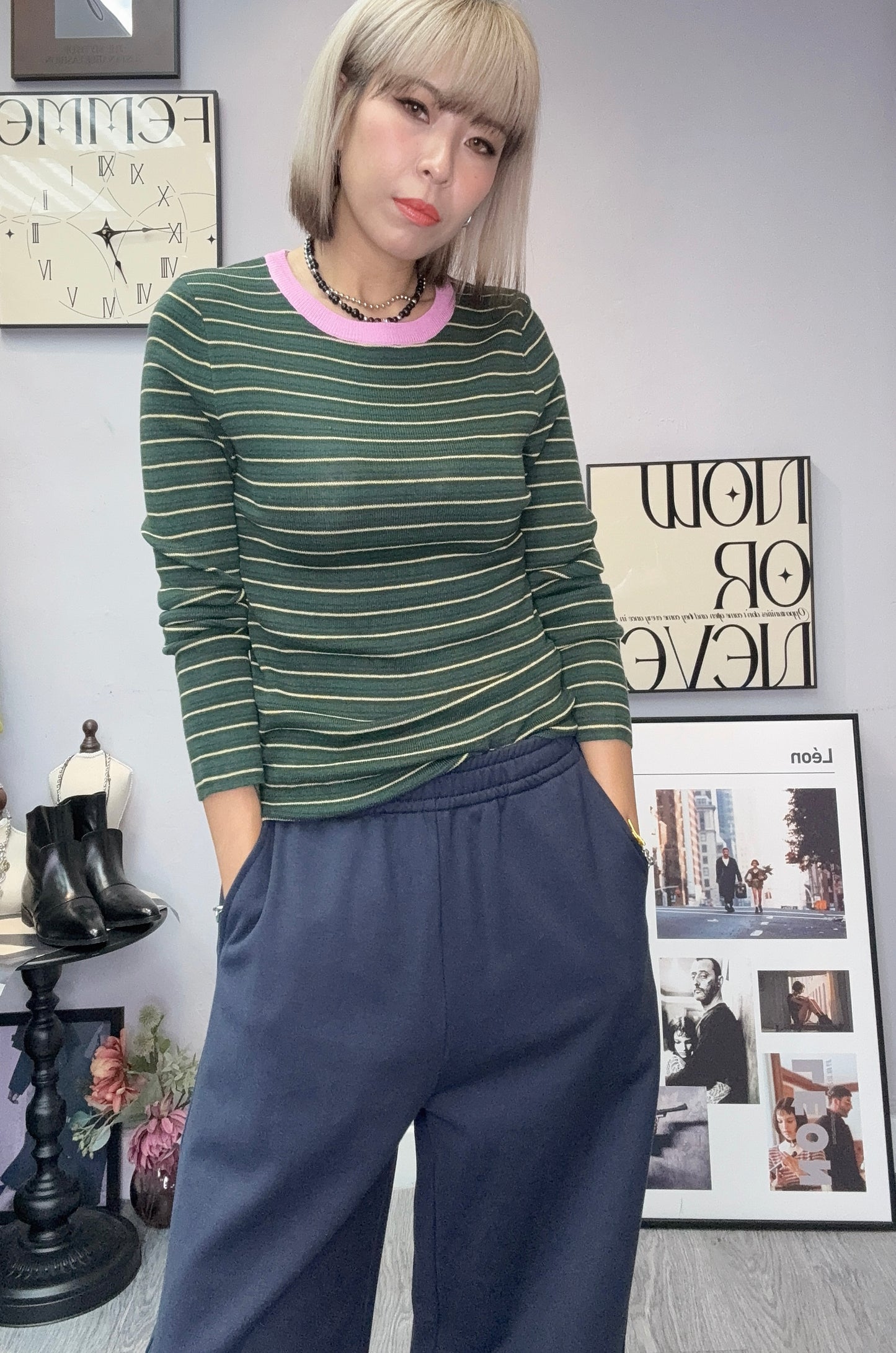 Stripes knit top
