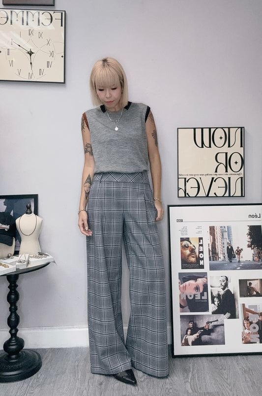 Grid trousers