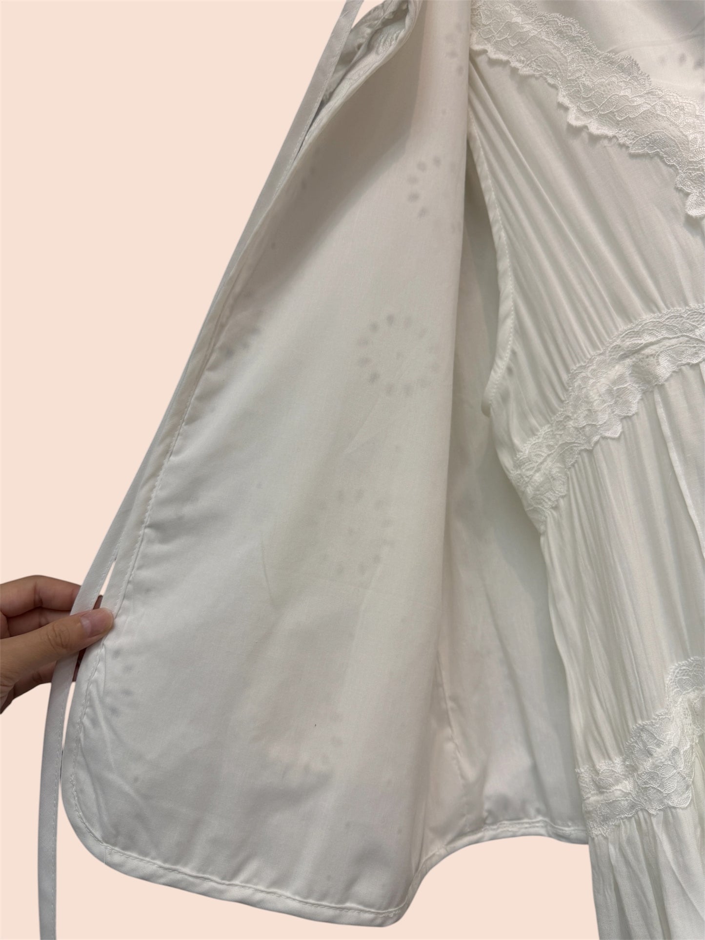 Embroidery ruffle sleeves vest outer #00477