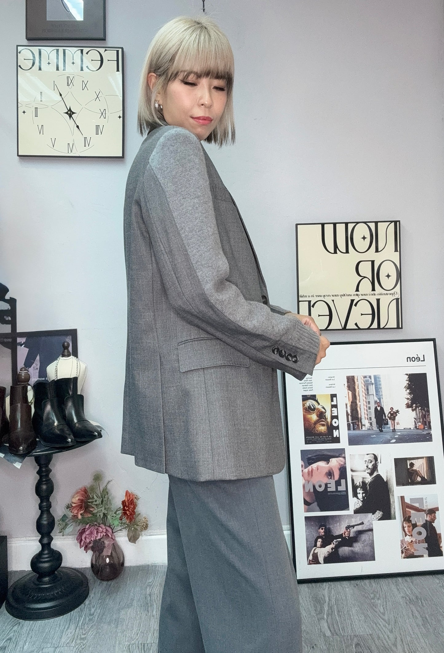 Fine wool fit size blazer