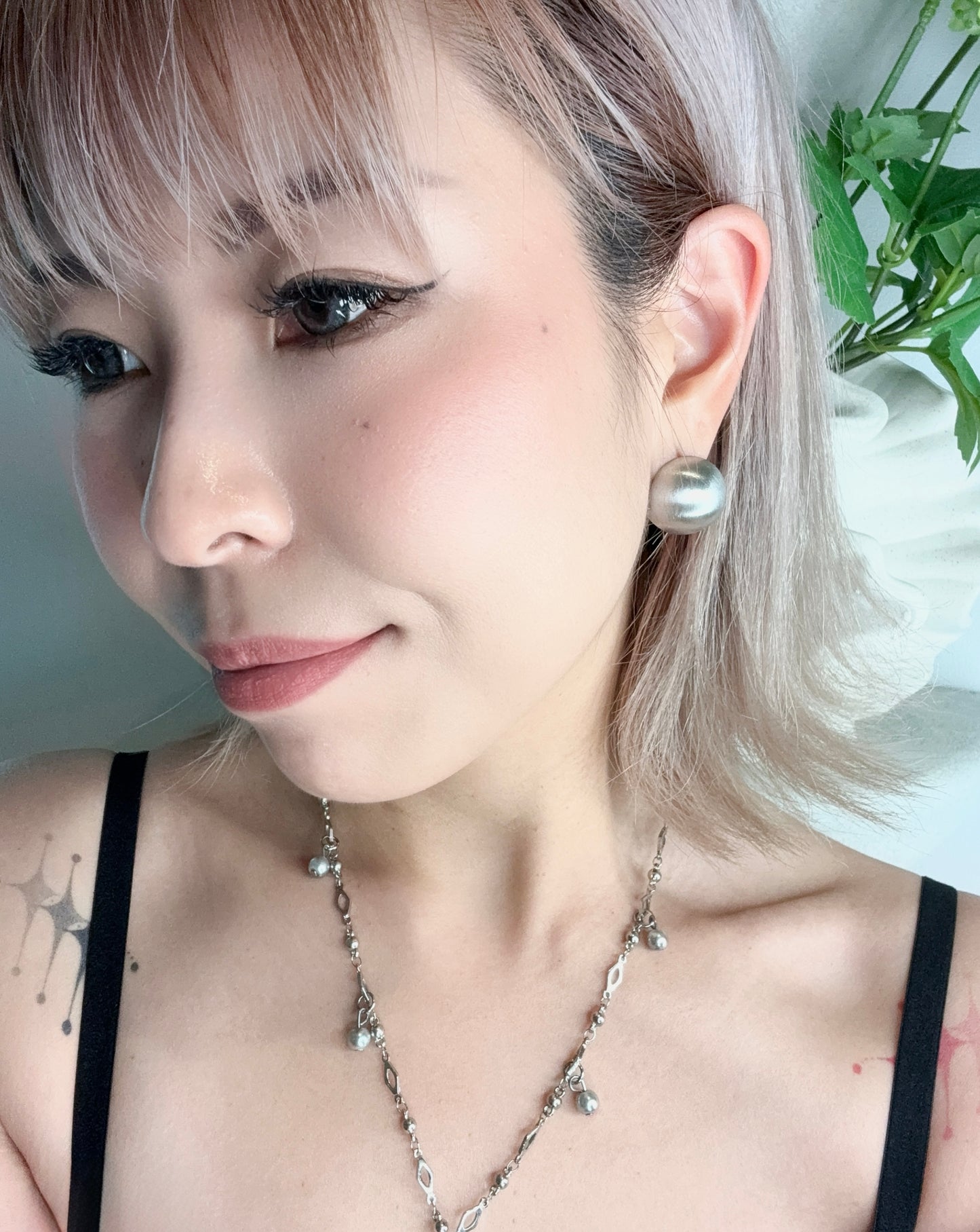 Ball shaped bead earrings
