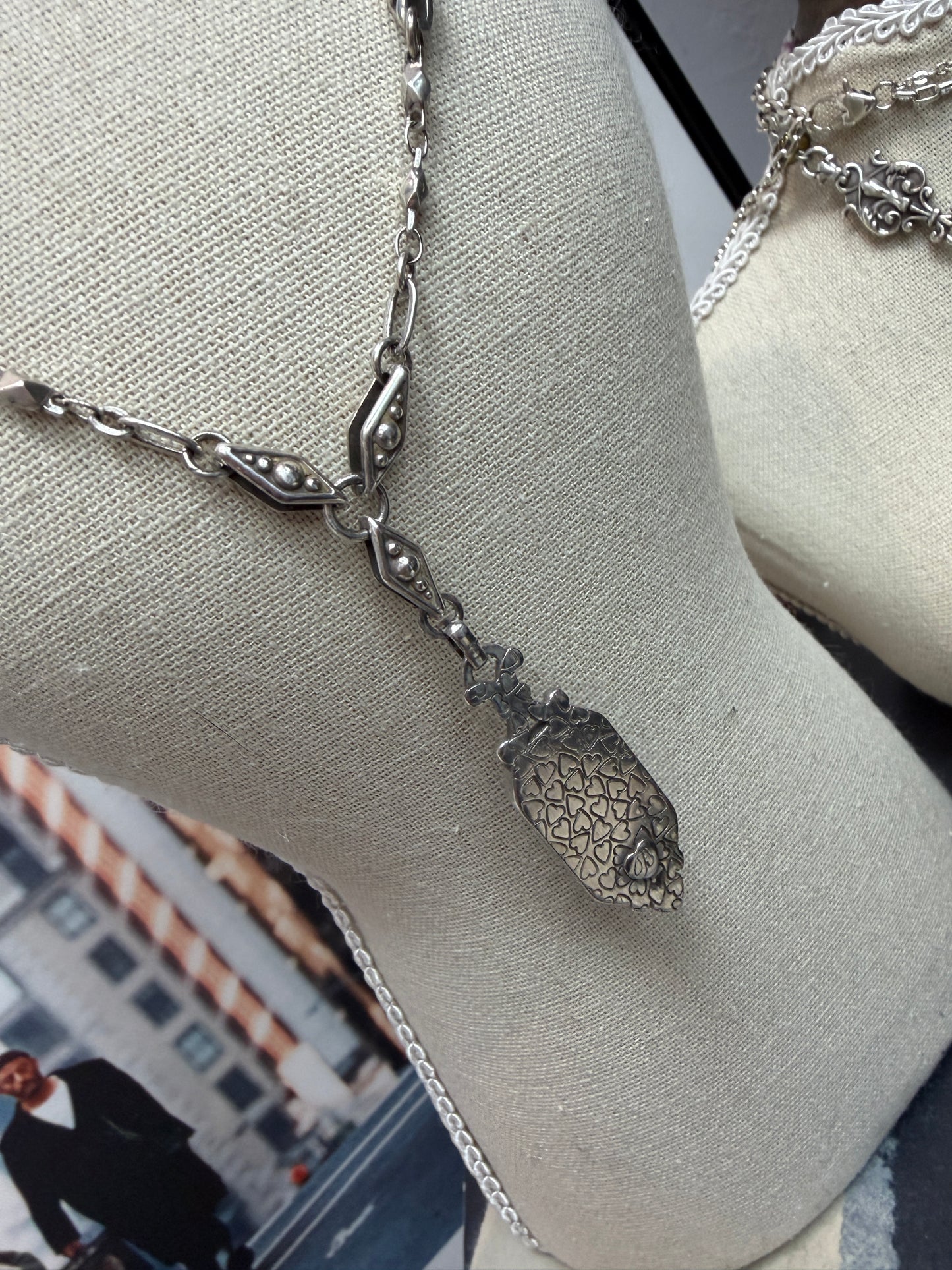 Tarnished silver necklace