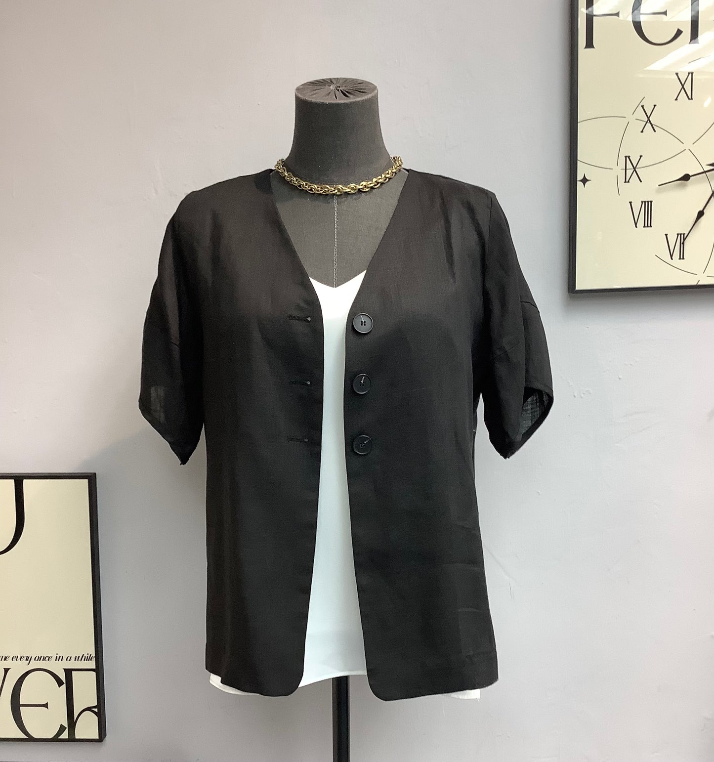 (-20% Off)Linen Short Sleeves Jacket