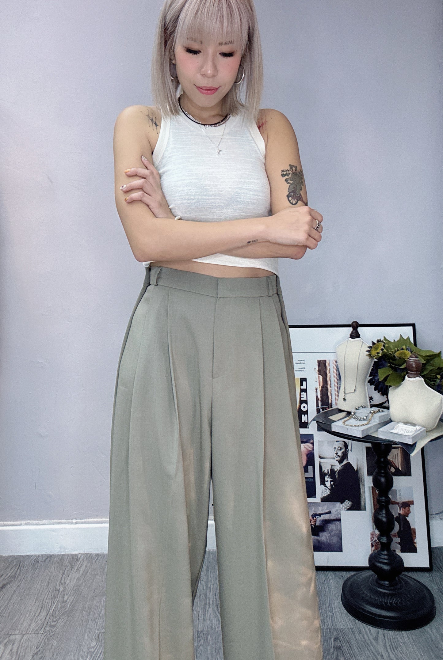 (-30%off)Button trousers