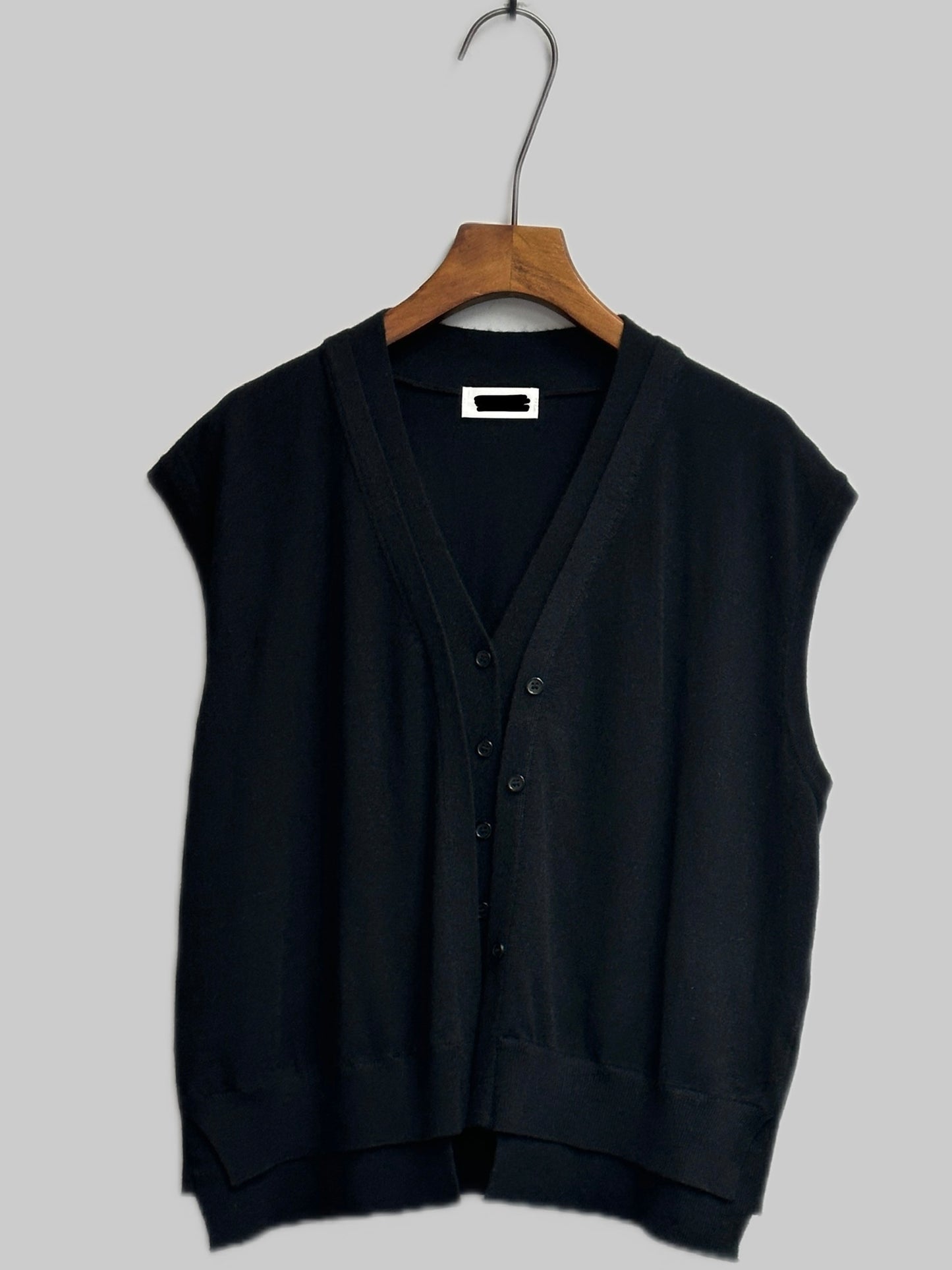 Fake two pieces vest knit
