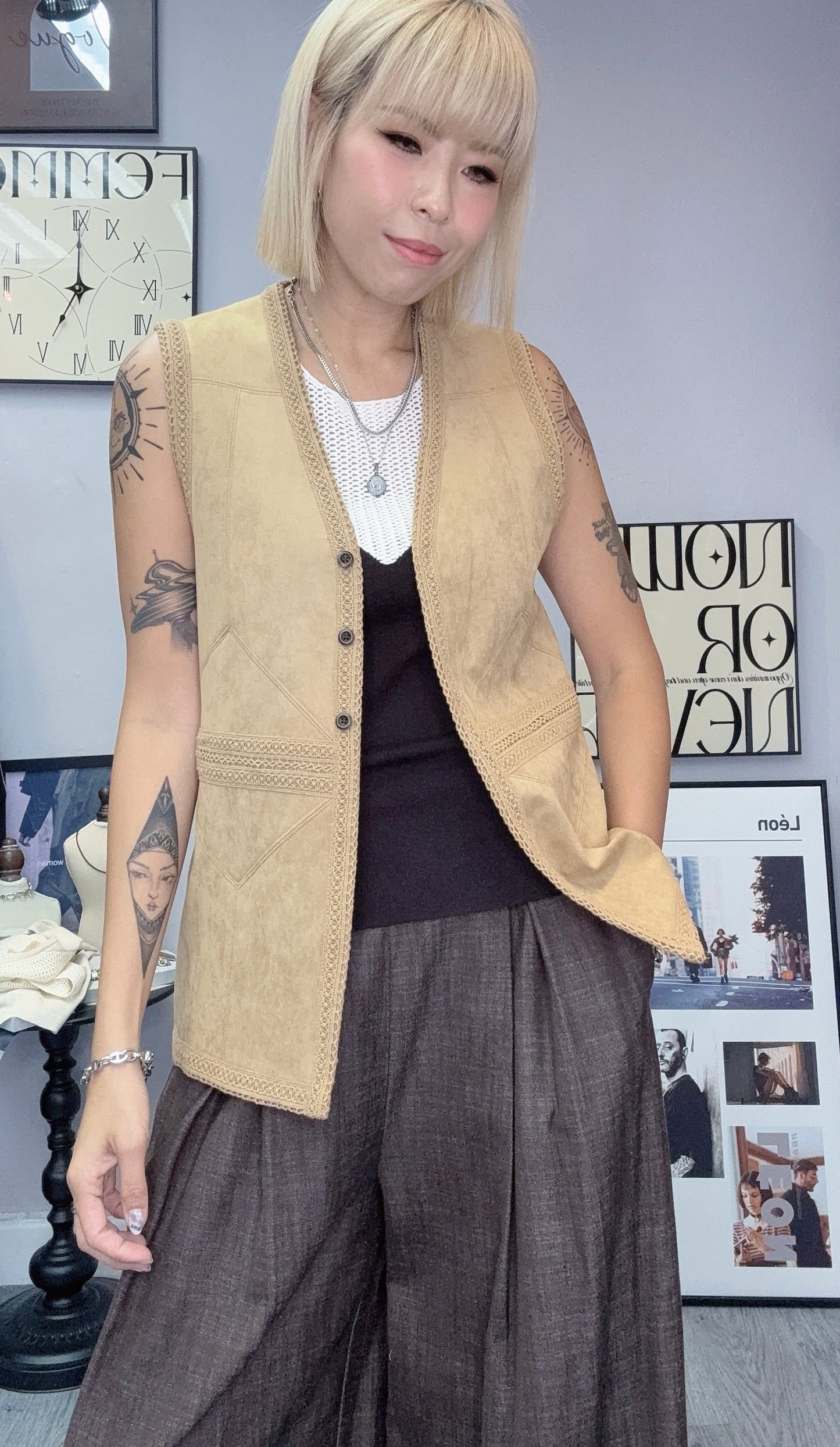 Alcantara vest jacket