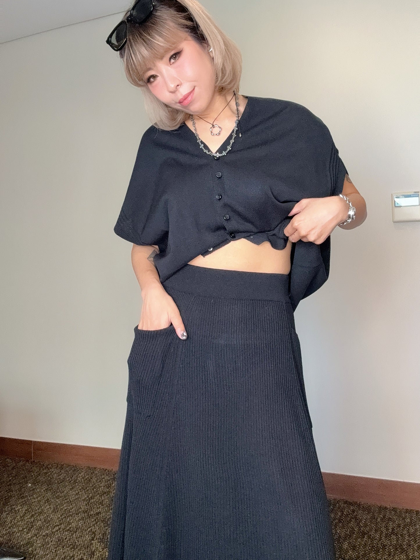 (-30%)Banding knitted skirt #00514