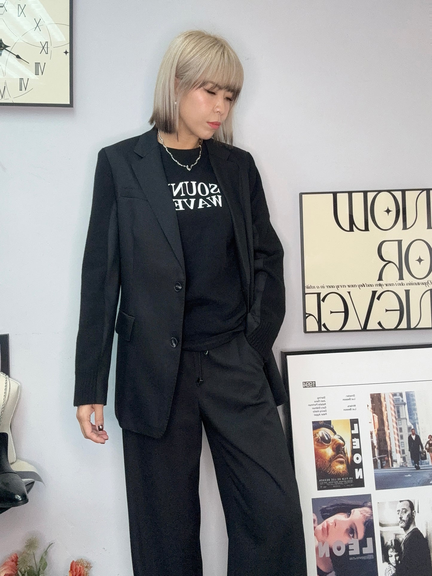 Fine wool fit size blazer