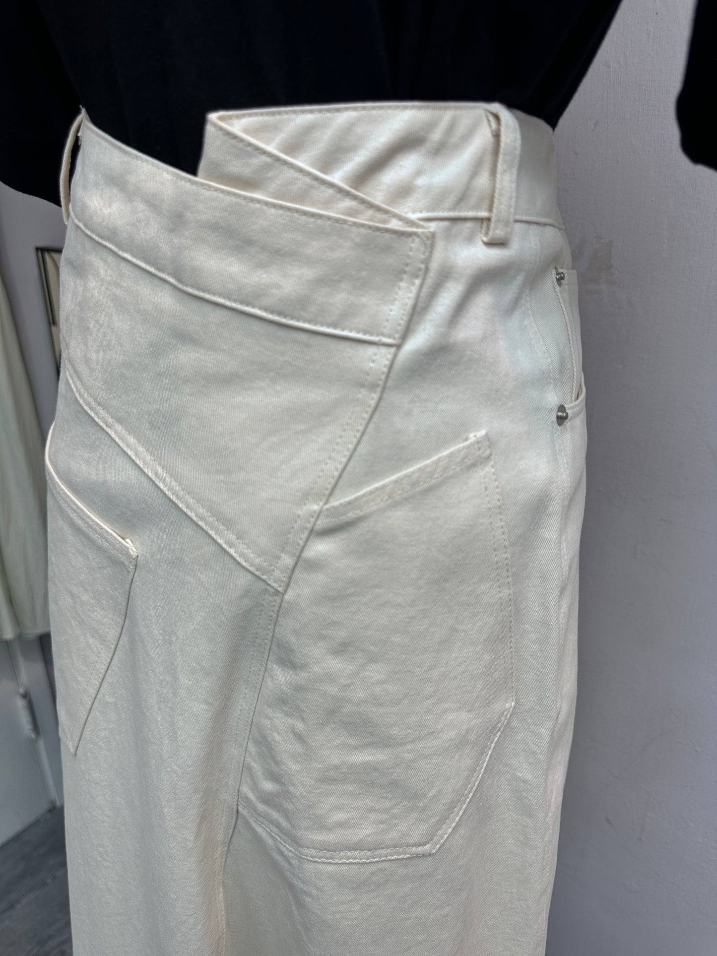 (-20% off)denim white skirt