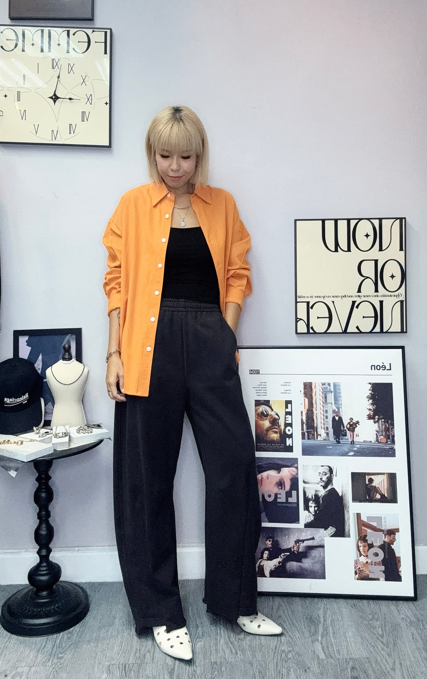 Oversize plain shirt