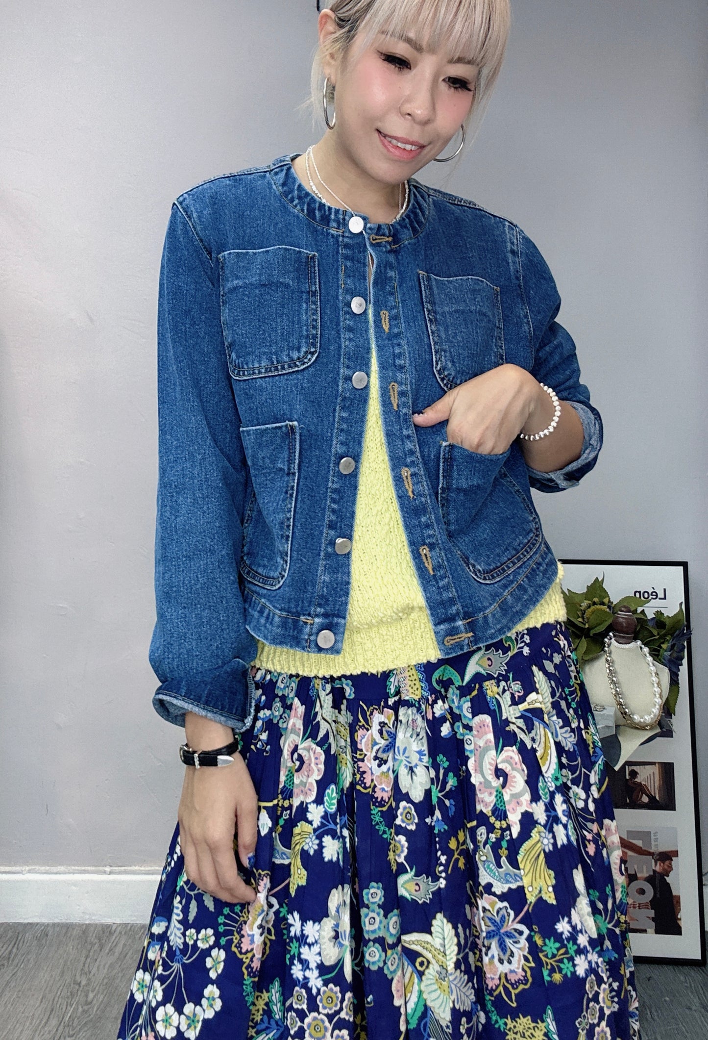 Denim cardigan