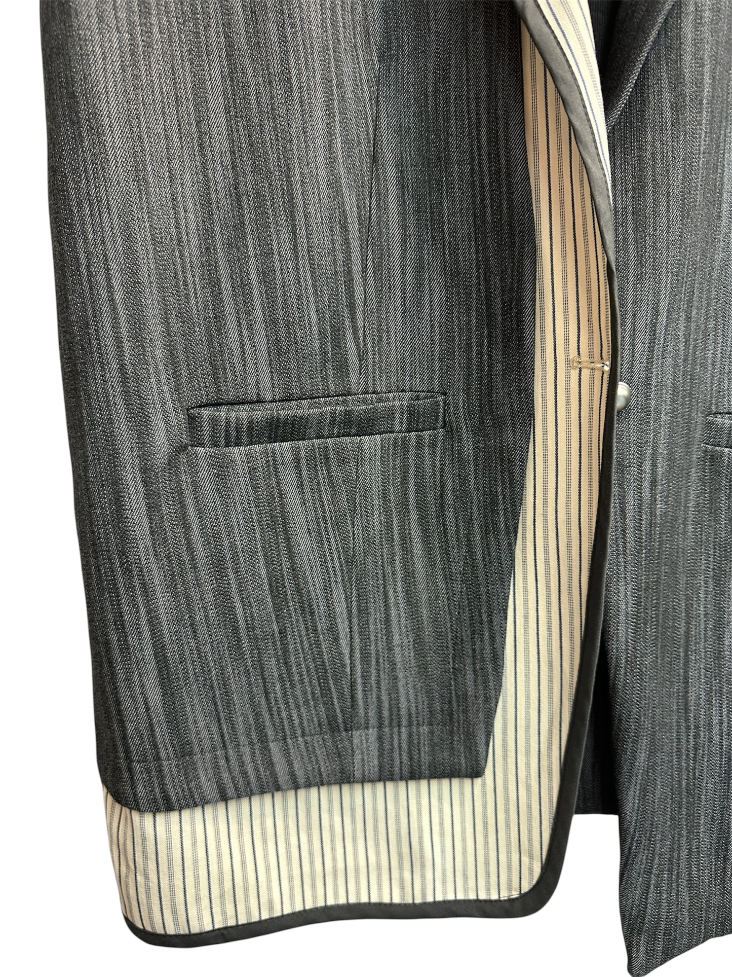 Parallel line vest blazer