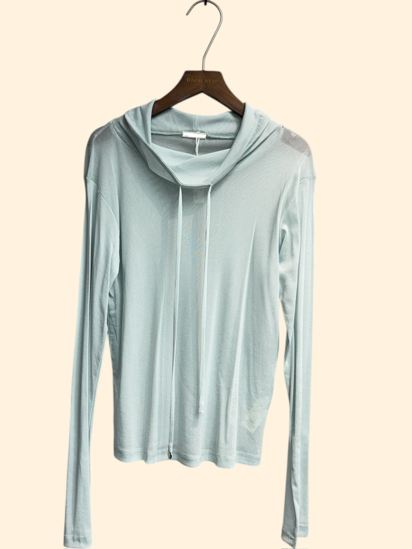 Crew collar see through top