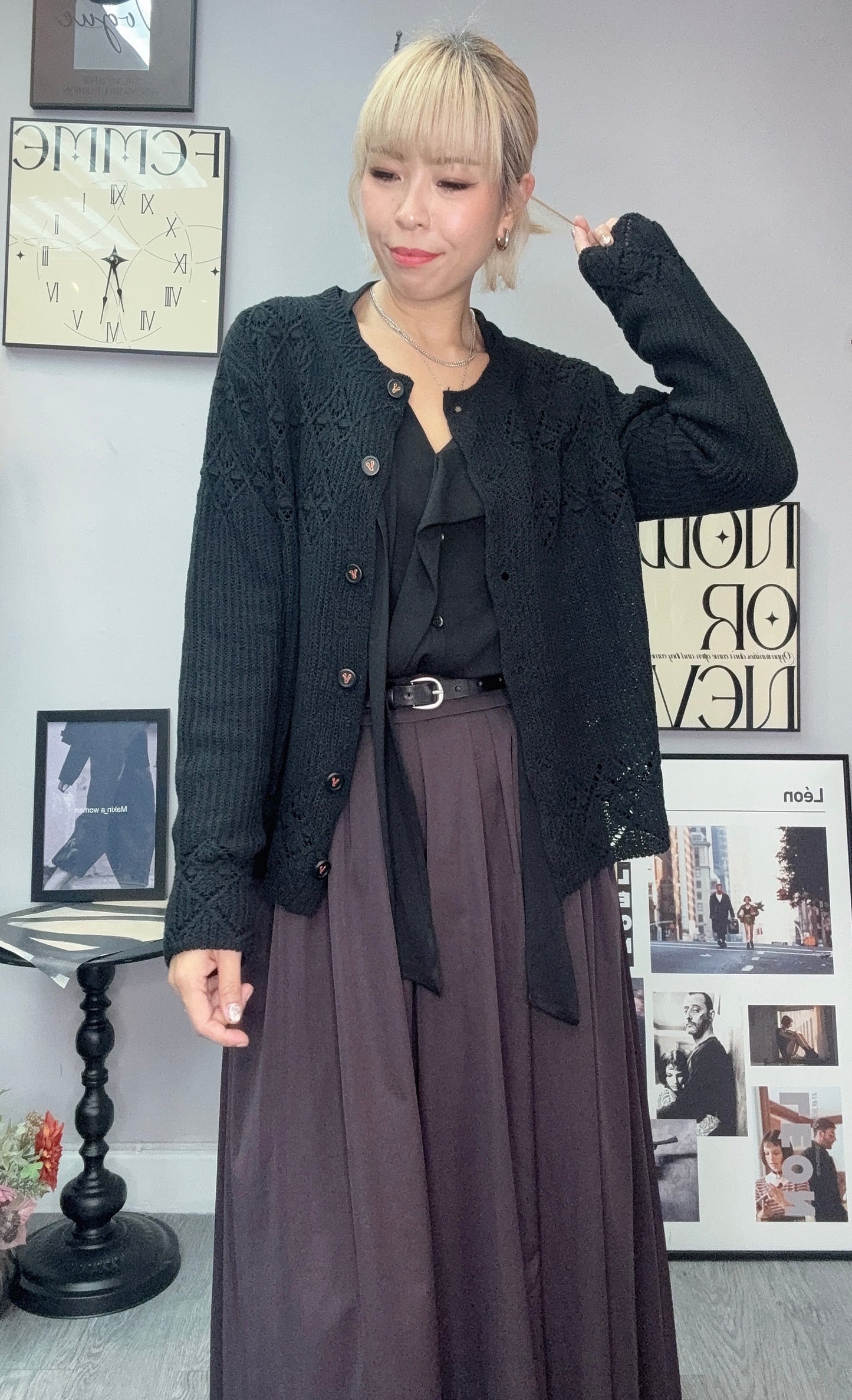 (-30%off)Belt and a shape skirt