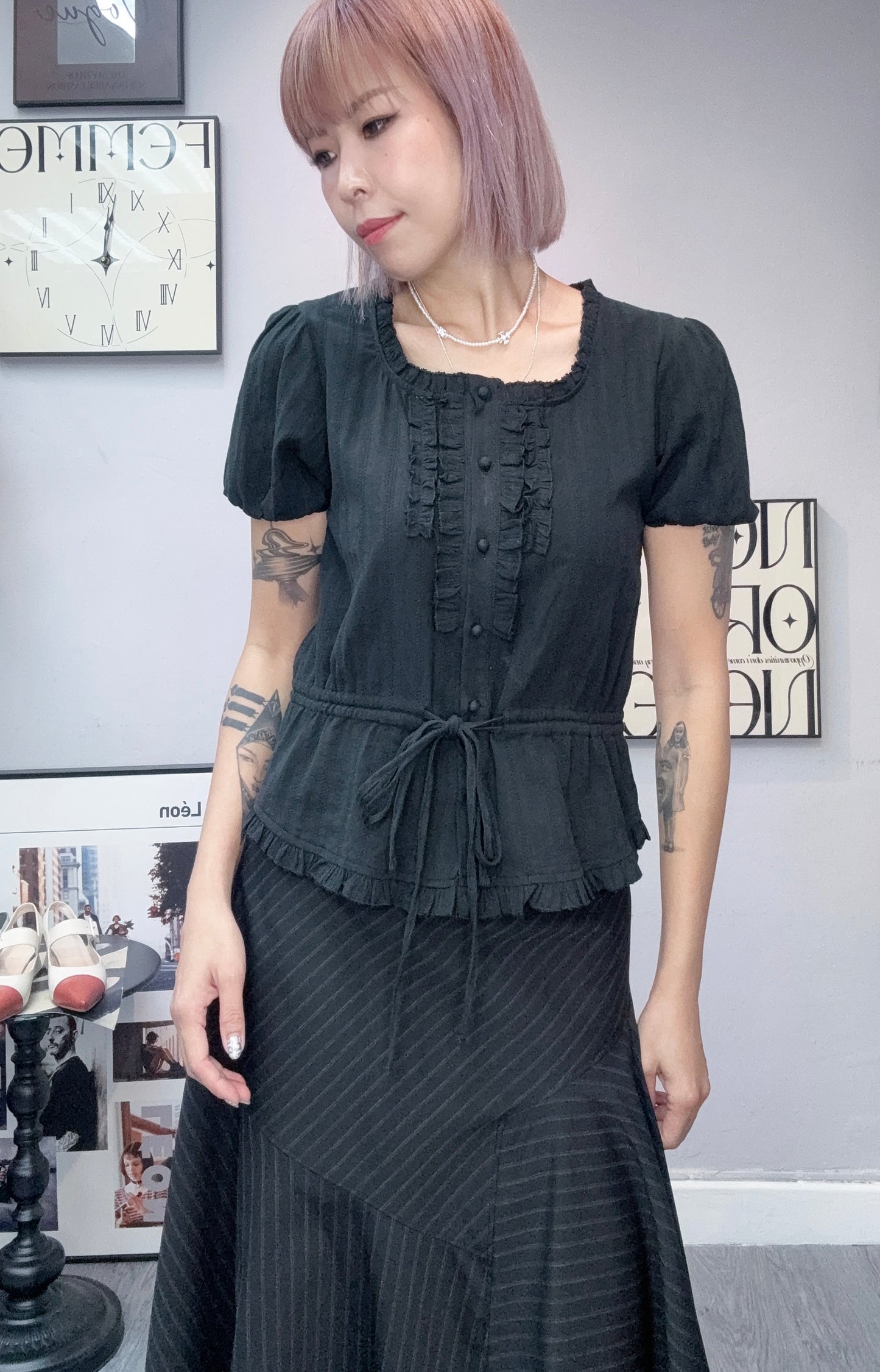 Square collar blouses #00756