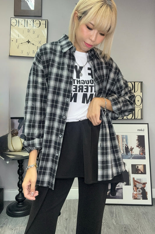 Black and white Grid Shirt