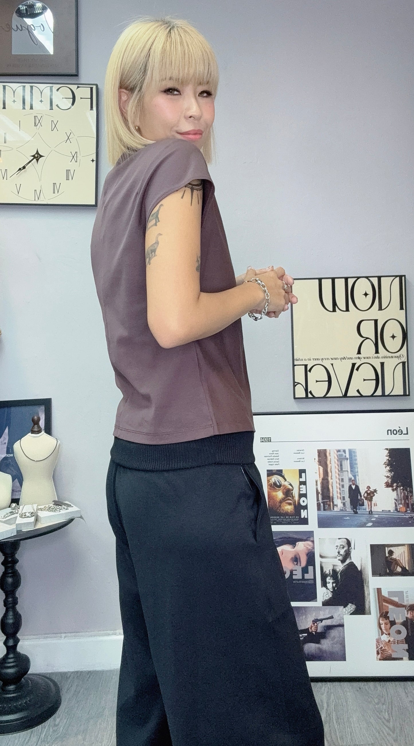 High waist Cotton pants