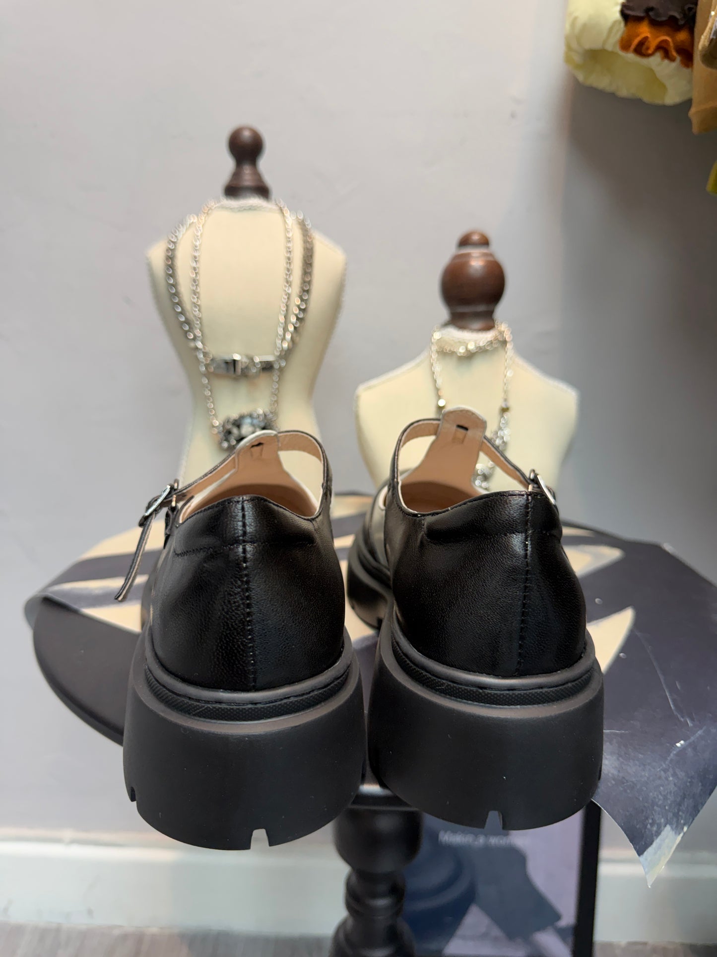 Black and white Mary Jane