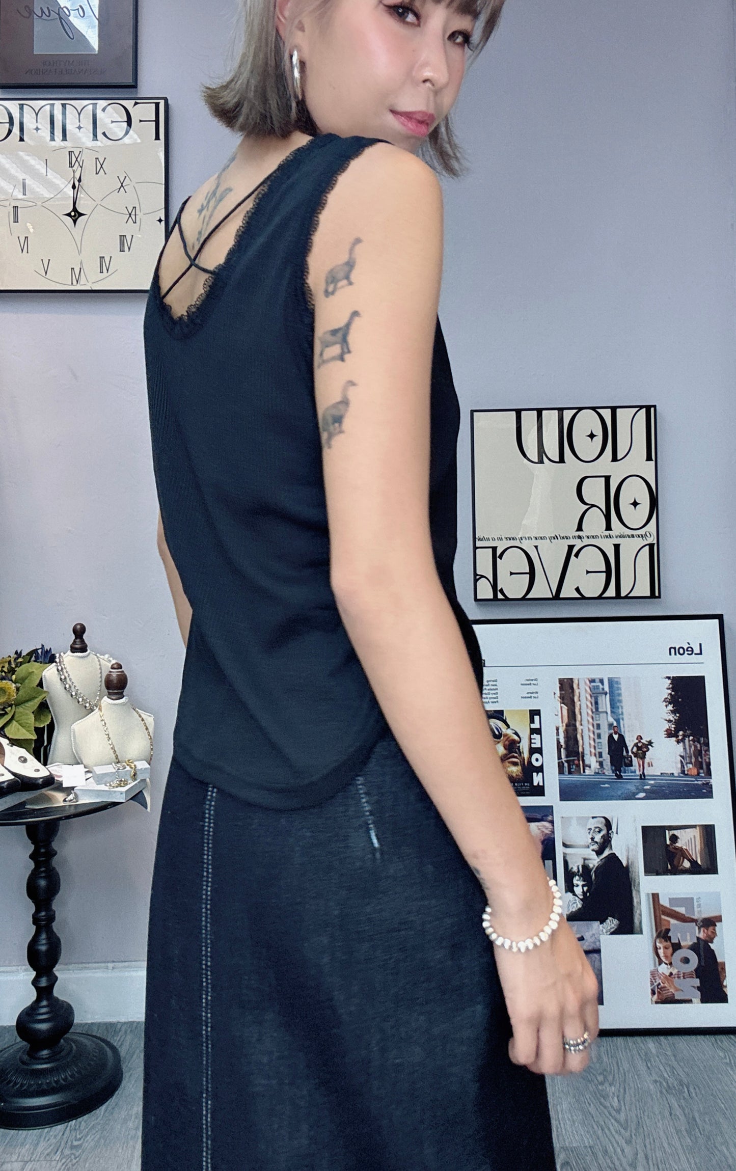 Cross back tank top