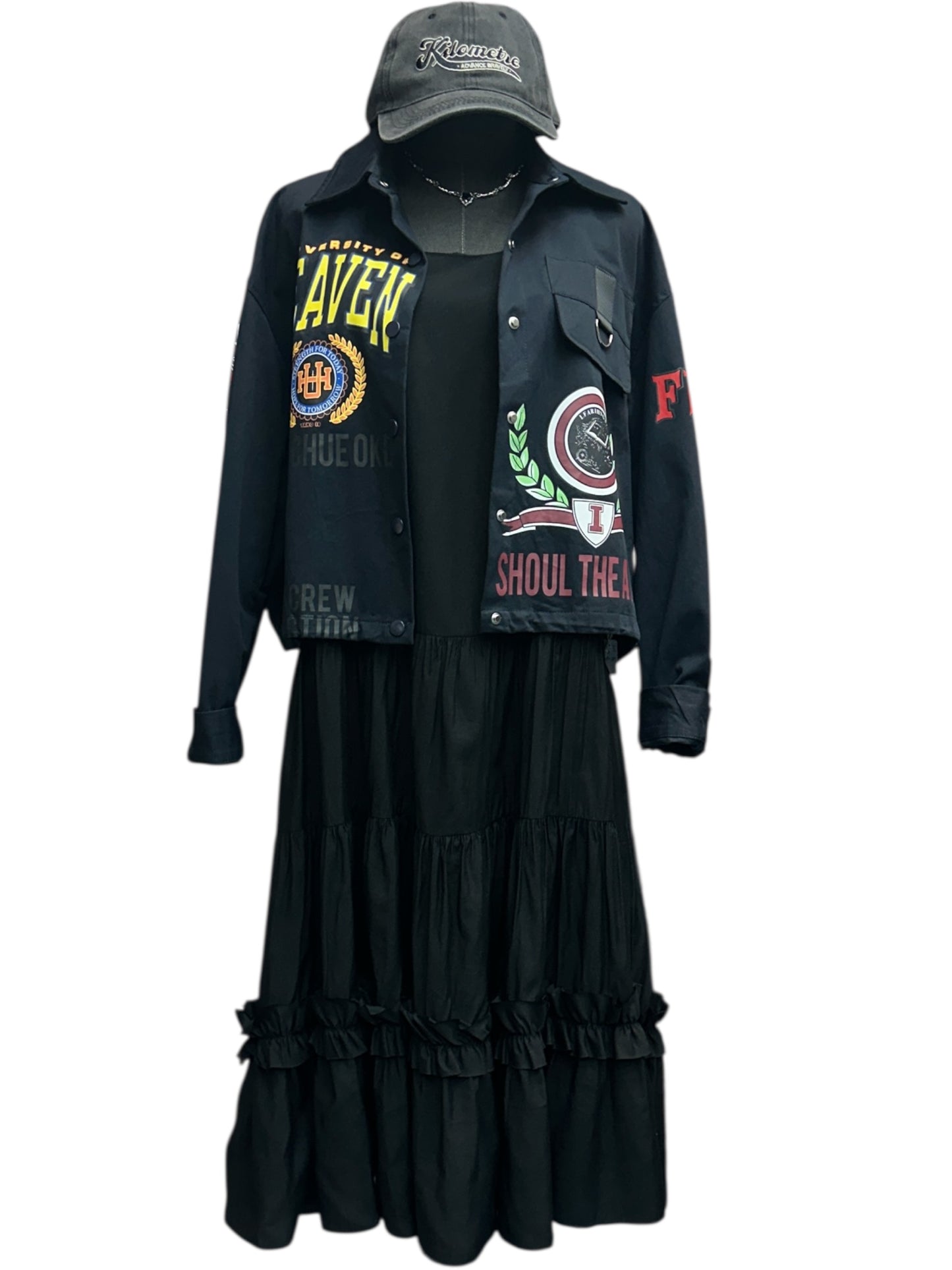 Printed shirt jacket