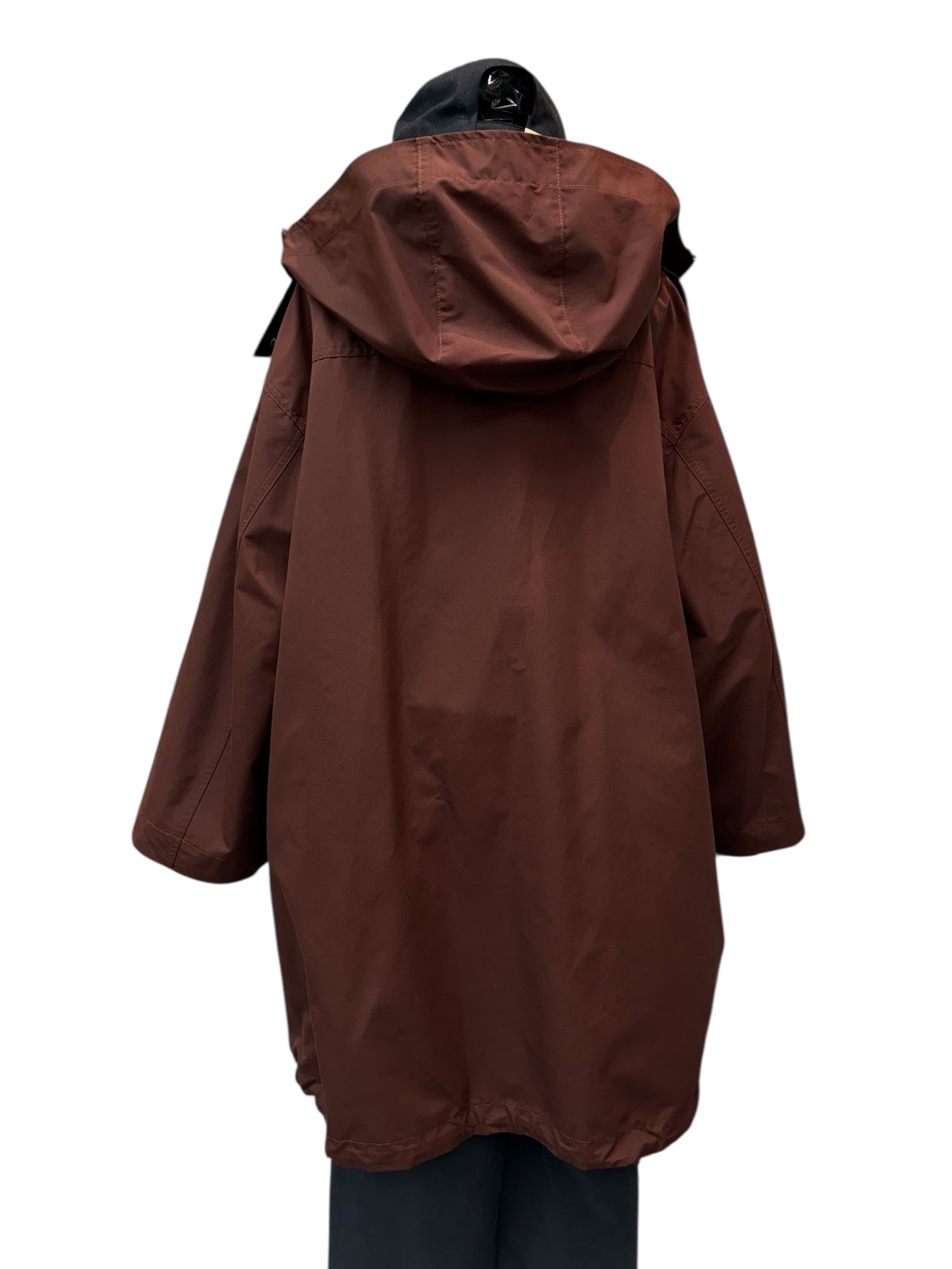 With hat zip trench coat