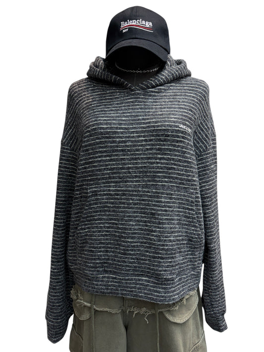 With hat wool hoodie