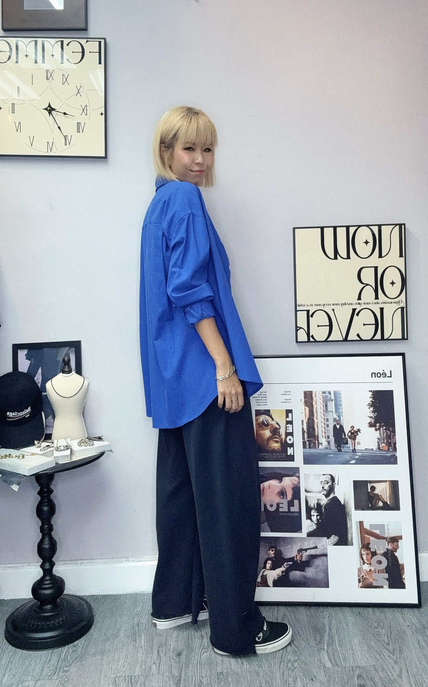 Oversize plain shirt