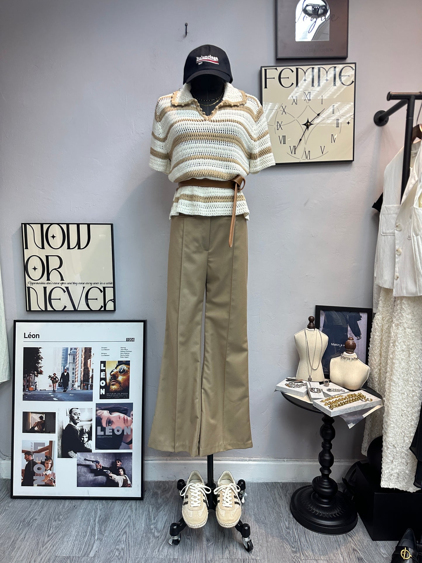 (-30% off)slim cut trousers