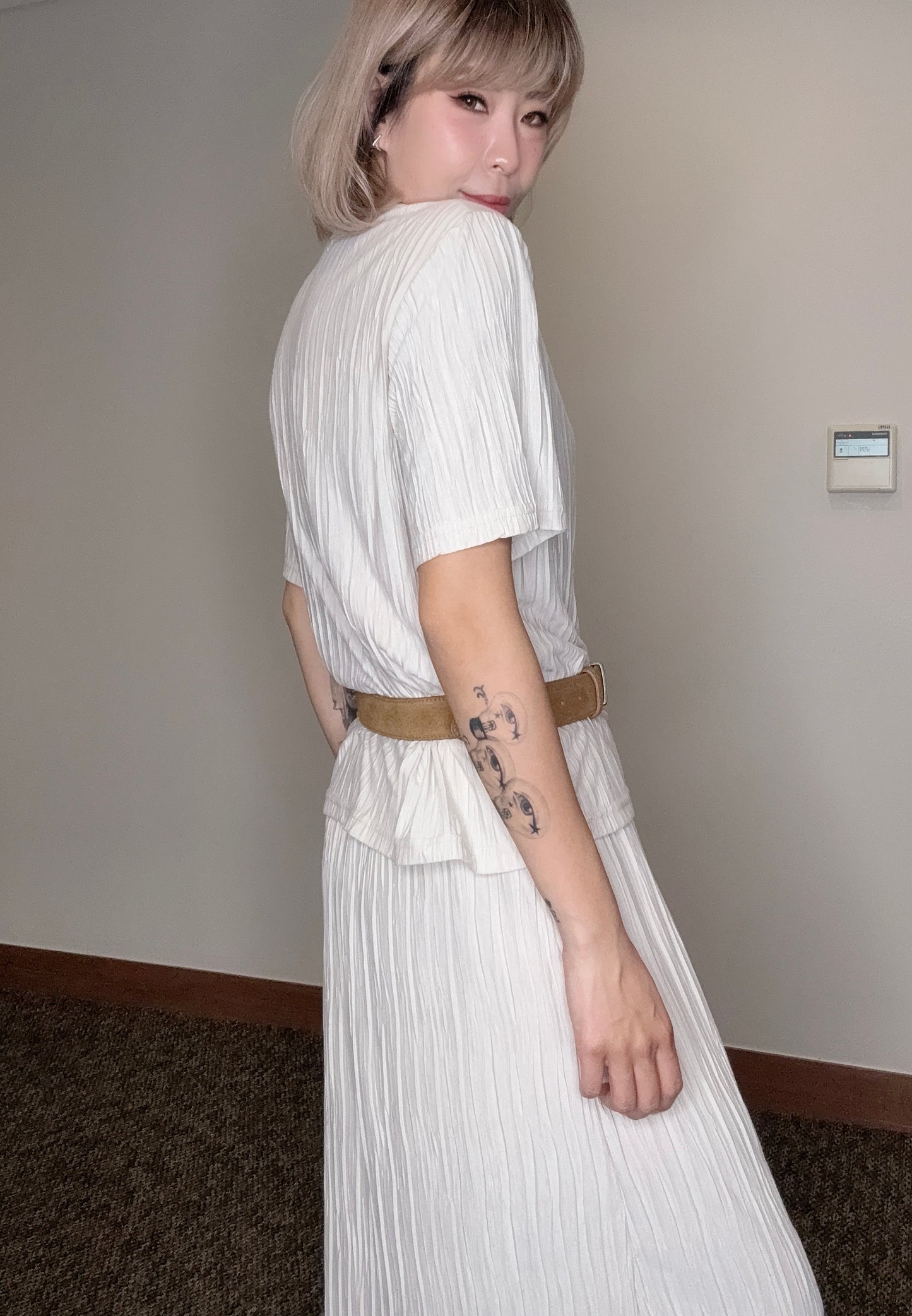 Pleated softy cotton set #00517