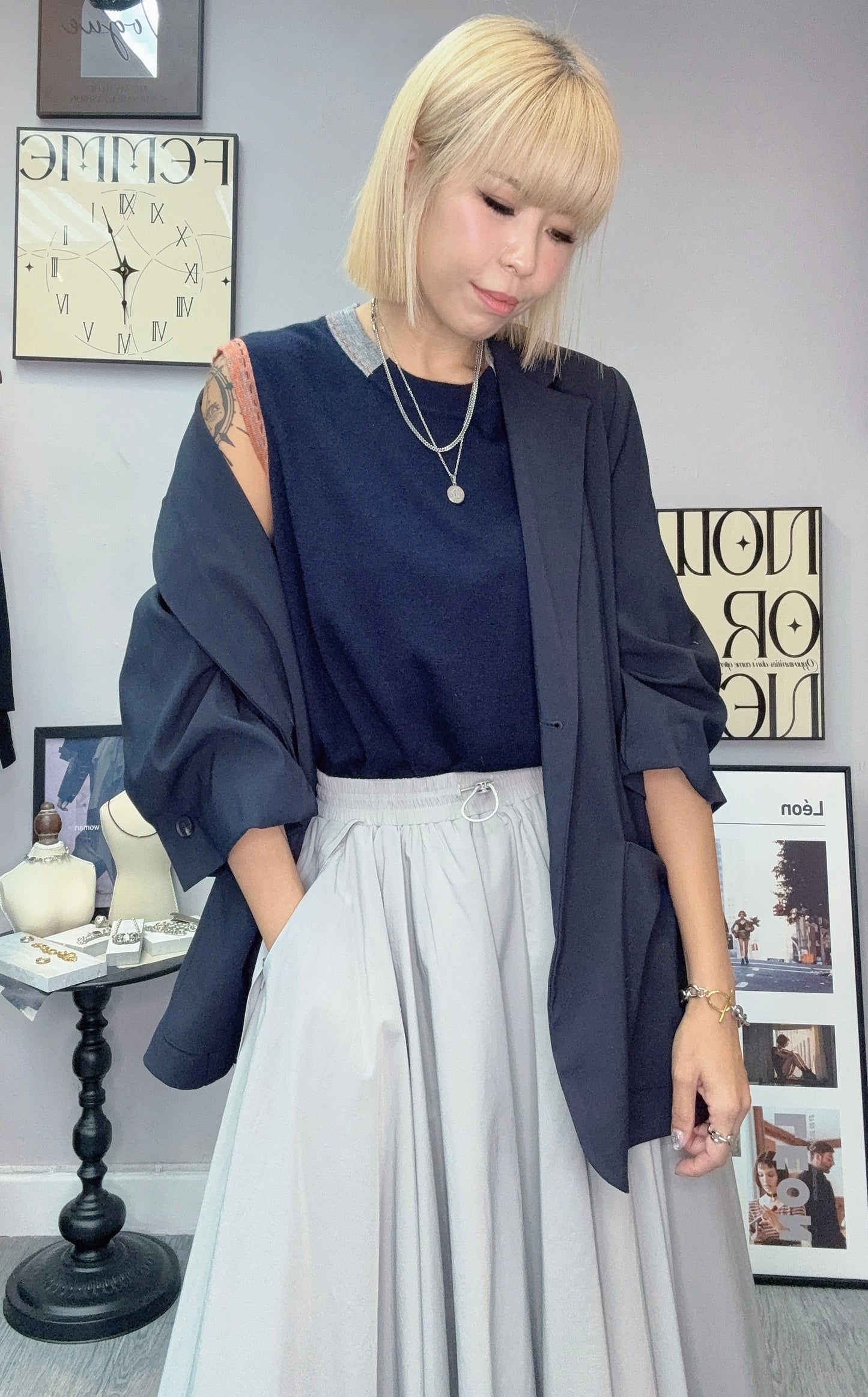 Middle sleeves blazer
